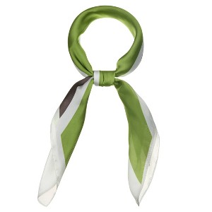 Allegra K Women's Stripe Print Square Scarves Head Scarf Neckerchief - 1 of 4