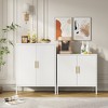 VYNXARIA White Metal Storage Cabinet with Doors and Adjustable Shelves for Home Office Gym - 3 of 4