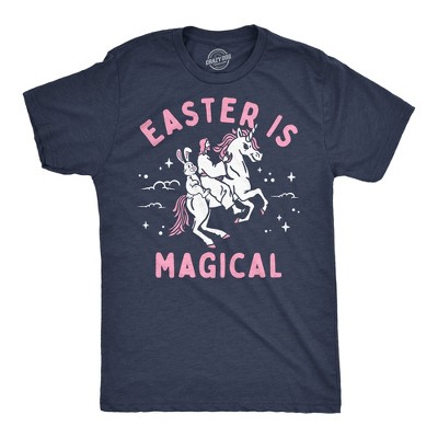 Mens Holiday Is Magical Funny T Shirt Sarcastic Holiday Bunny Graphic Tee For Men - Crazy Dog Men's T Shirt