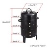 Kumasinova Outdoor Double-Layer Grill, Charcoal Wood-Fired Braising and Smoking Stove, Oil-Fume Free Vertical Charcoal Design - 3 of 4