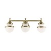 Livex Lighting Oldwick 3 - Light Vanity in  Antique Brass - 4 of 4