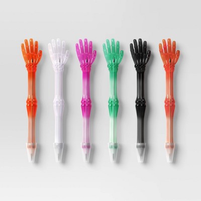 6ct 6" Skeleton Hand Pen Party Favors - Hyde and EEK! Boutique™