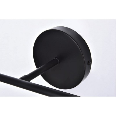 Hanson 4-Light Black and Clear Glass Bath Sconce