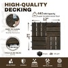 Syemin Carpet Tiles Acacia Wood Interlocking Deck Tiles Checker Pattern, 30 PCS Square Outdoor Flooring for Patio, Pool Side, Brown, 12"*12"*0.75" - 3 of 4