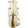 Allegra K Women's Strappy Crisscross Adjustable Buckle Strap Block Heels Sandals - 3 of 4