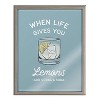 16" x 20" Blake When Life Gives You Lemons Blue Framed Printed Glass by the Creative Bunch Studio Gray - Kate & Laurel All Things Decor - 2 of 4