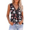 Zeagoo Summer Sleeveless Tank Tops for Women V Neck Lace Trim Shirts Casual Loose Fit Blouse Top - 4 of 4