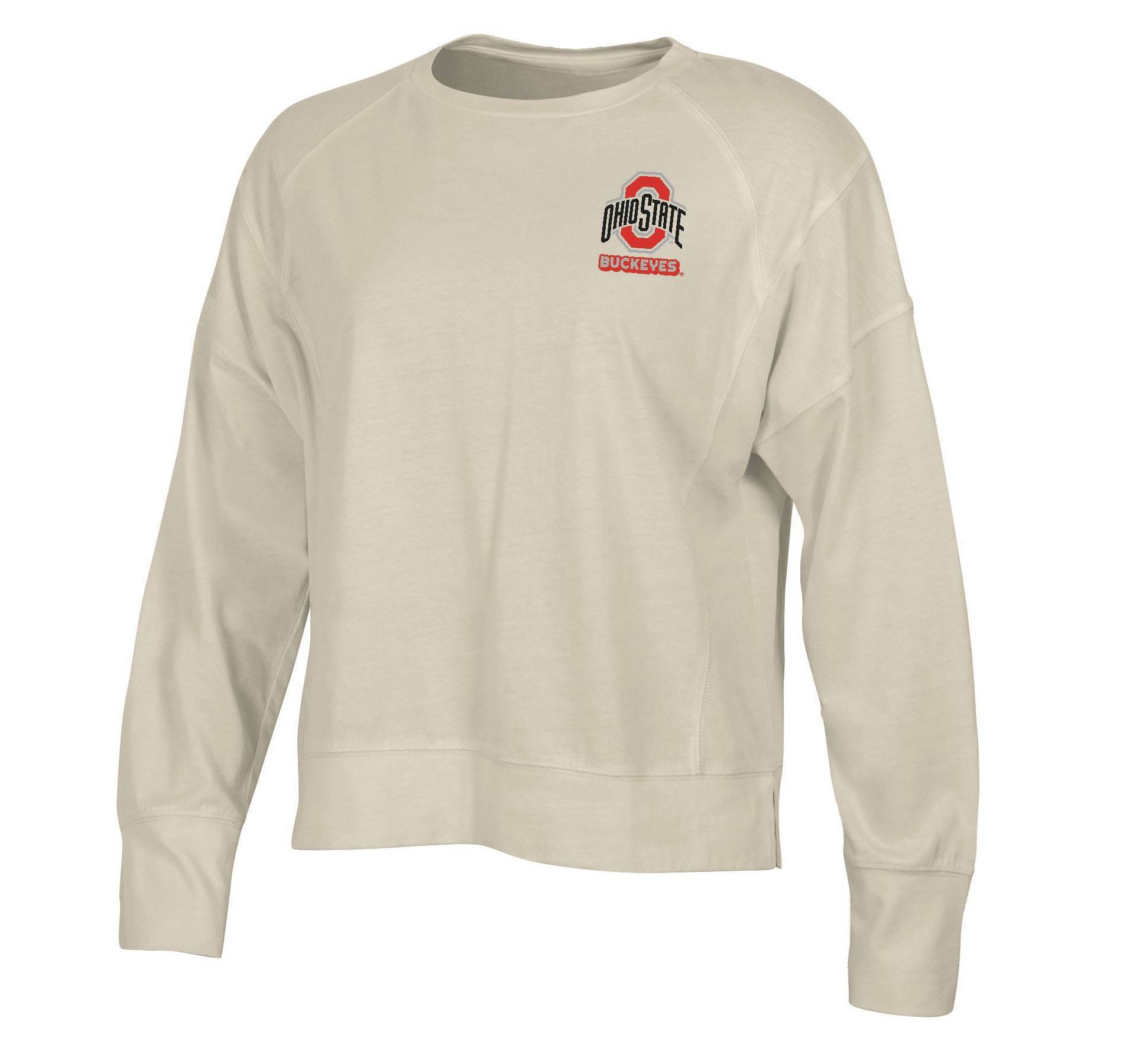 NCAA Ohio State Buckeyes Women's Long Sleeve Cream T-Shirt