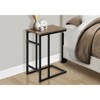 FONTOI C-shaped Side Table, Bedside Table with Felt pads, Snack Stand, Sofa Side Table for Living Room, Bedroom, Brown, 11.75"*24"*18" - 2 of 4