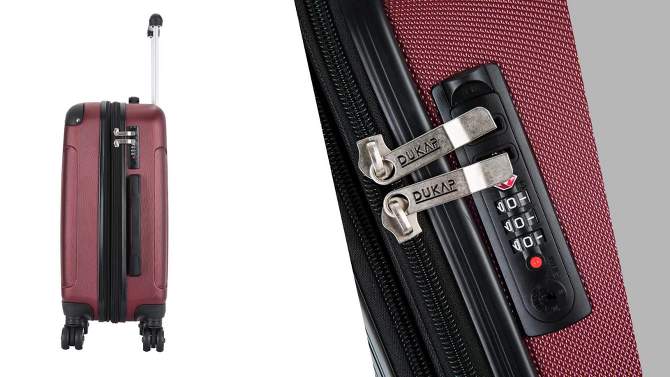 DUKAP Intely Hardside Carry On Spinner Suitcase with Integrated USB Port, 2 of 11, play video