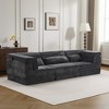 Whisen Modern Compression Loveseat, Convertible Floor Sofa Bed,DIY Boneless Modular Sectional Couch, No Assembly Required - 2 of 4
