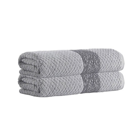 Hotel Style Luxury Textured Bath Towel Turkish Cotton - Set of 2