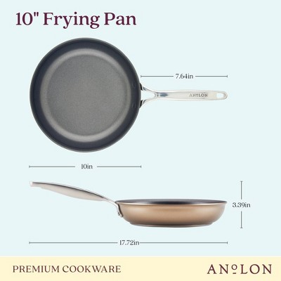 10" Bronze Aluminum Nonstick Fry Pan with Stainless Steel Handle