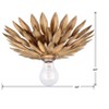 Crystorama Lighting Broche 1 - Light Flush Mount in  Antique Gold - 2 of 4