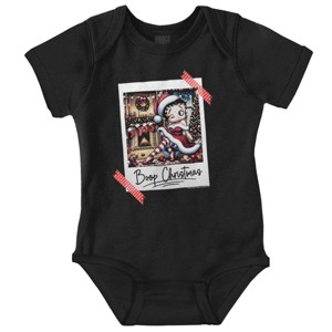 Betty Boop Christmas Santa Photo Baby Bodysuit Jumper Girls Brisco Brands - 1 of 4