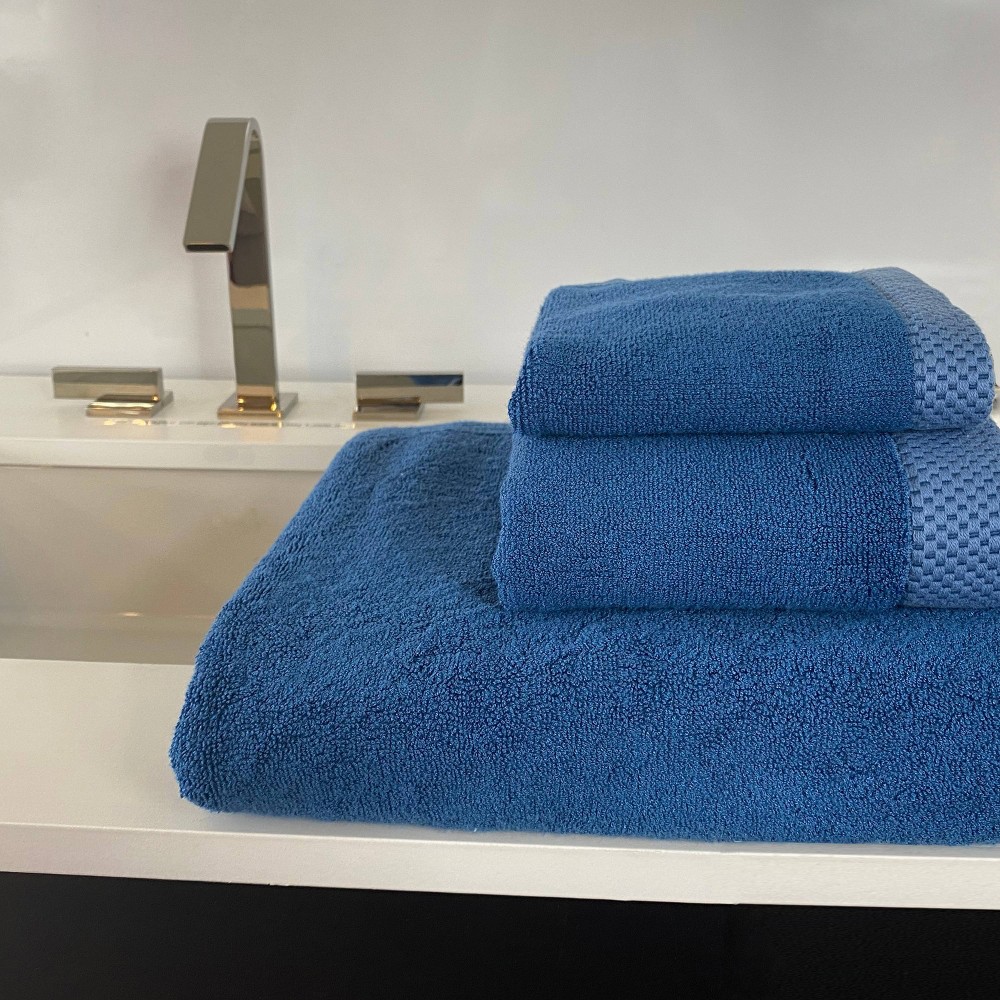 Photos - Towel 3pc Viscose from Bamboo Luxury Bath  Set Indigo - BedVoyage