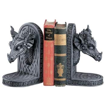 Design Toscano Gray Friar Dragon Bookends