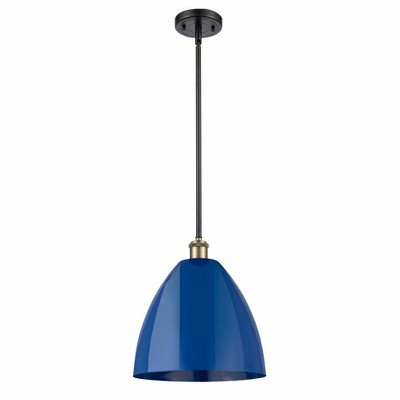 Plymouth Dome - 1 Light Stem Hung Pendant In Industrial Style-12.75 Inches Tall and 12 Inches Wide