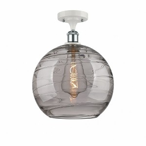 Athens Deco Swirl - 1 Light Semi-Flush Mount In Industrial Style-17 Inches Tall and 12 Inches Wide - 1 of 1