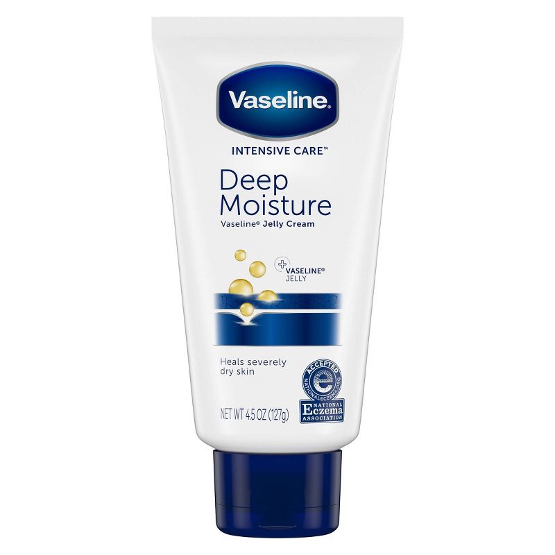 Vaseline Deep Moisture Vitamin E Petroleum Jelly Cream Unscented - 4.5oz, 1 of 5