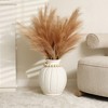 LuxenHome Modern White MgO 15-Inch Tall Round Vase - 2 of 4