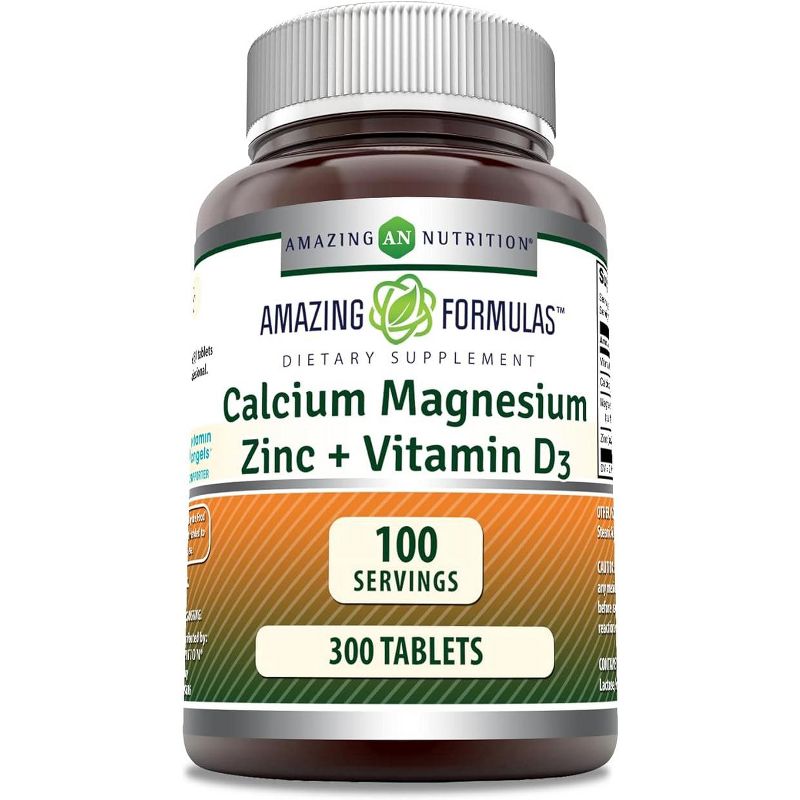 Amazing Formulas Calcium Magnesium Zinc + Vitamin D3 300 Tablets, 1 of 2