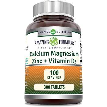 Amazing Formulas Calcium Magnesium Zinc + Vitamin D3 300 Tablets