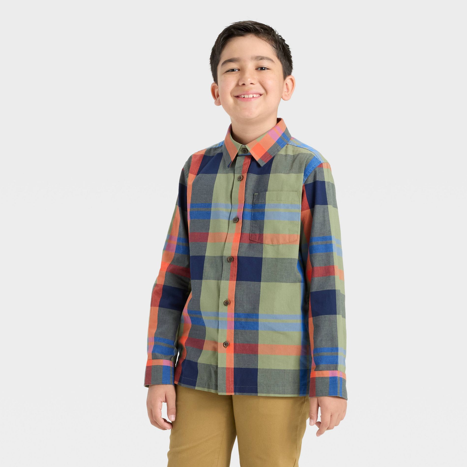 Boys' Long Sleeve Button-Down Shirt - Cat & Jack™