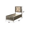 Full Size Platform Bed with Storage Drawer for Bedroom - 3 of 4