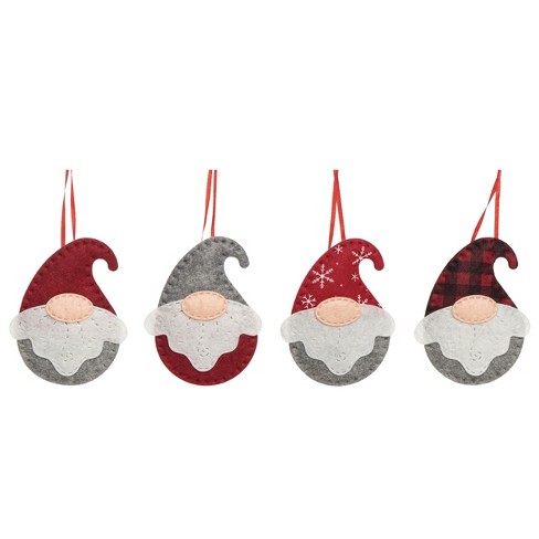 Transpac Resin White Christmas Mini Plaid Snowman Ornaments Set Of 4 :  Target