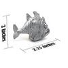 Collectible Wildlife Gifts | Hatchetfish, Silver hatchet fish, Plastic, Design, Realistic Figure, Toy Model,   Gift,     2 3/4"  F3679 B10 - 2 of 4