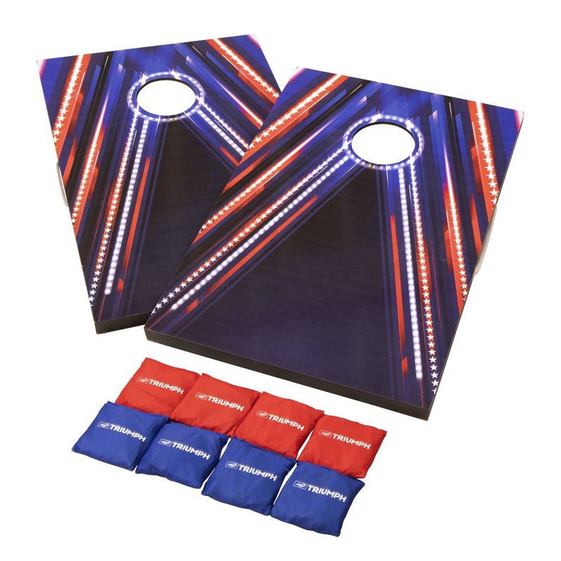 Triumph Sports LED 2&#39;x3&#39; Patriotic Flag Pattern Bag Toss, 1 of 9