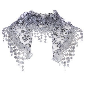 INSPIRE CHIC Lace Mantilla Tulle Triangle Head Covering Church Veil Scarves 1Pc - 1 of 4