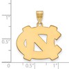 Black Bow Jewelry 14k Yellow Gold North Carolina Tar Heels NCAA Large Pendant - 2 of 3