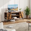 47 Inch TV Stands,Wood Entertainment Center with Adjustable Shelves and U-Shaped Metal Legs, Modern TV Console for Living Room Bedroom - 2 of 4
