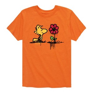 Boys' - Peanuts - Woodstock Rose Short Sleeve Graphic T-Shirt - 1 of 4