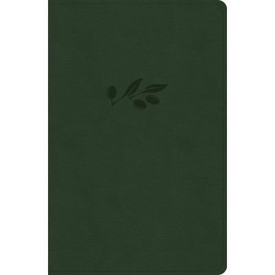 KJV Personal Size Giant Print Bible, Olive Leathertouch - by  Holman Bible Publishers (Leather Bound)
