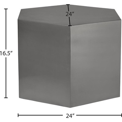 Hexagon Brushed Chrome Modular Coffee Table