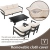 CAVINAS Outdoor Couch Sets with Coffee Table, Steel Balcony Furniture Set, Waterproof Patio Chairs Set of 4 for Backyard - 4 of 4