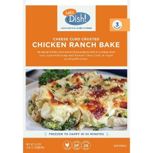 Let's Dish! Gluten Free Frozen Cheese Curd Crusted Chicken Ranch Bake - 28.5oz - 1 of 4