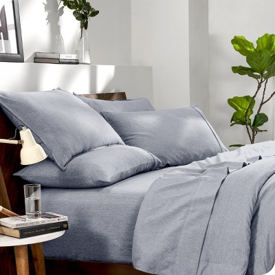 Heather Midnight Blue Queen Microfiber Bed in a Bag Set