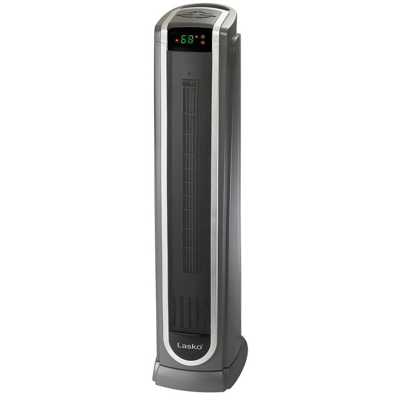 Lasko 5572 Portable Electric 1500 Watt Room Oscillating Ceramic Tower Space Heater with Logic Center Remote, Adjustable Thermostat, and Timer, 1 of 7