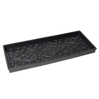 Decorative Metal Entryway Boot Tray Black - Hearth & Hand™ with Magnolia