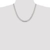 Black Bow Jewelry Men's 7.5mm Sterling Silver Solid Curb Chain Necklace - 3 of 4