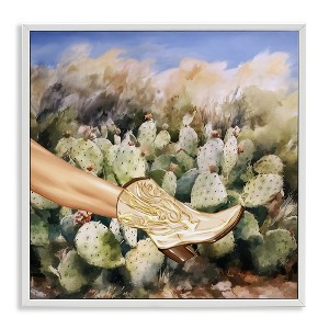 Stupell Industries Cowgirl Boot & Cactus, 12" x 12" - 1 of 4
