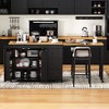 Kitchen Island with Extendable Dining Table, Rolling Storage Cart with Power Outlet, 3 Drawers, Spice Rack & Cabinet - ModernLuxe - 2 of 4