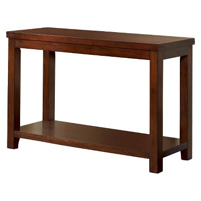 Sineca Simple Natural Wood Grain Sofa Table Dark Cherry - miBasics