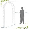 Coucheta Metal Garden Arch Trellis for Climbing Plants Outdoor, Garden Arbors&Arches, Wedding Arch Frame Archway for Balloons Christmas Party Decor - 2 of 4