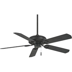 54" Minka Aire Rustic Farmhouse Outdoor Ceiling Fan Textured Coal Wet Rated for Patio Exterior House Home Porch Gazebo Garage Barn - 1 of 4