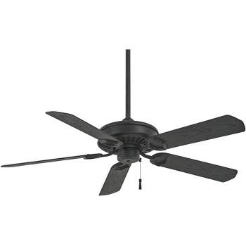 54" Minka Aire Rustic Farmhouse Outdoor Ceiling Fan Textured Coal Wet Rated for Patio Exterior House Home Porch Gazebo Garage Barn